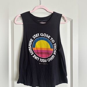 Spiritual Gangster Black Muscle Tee with Colorful Graphic